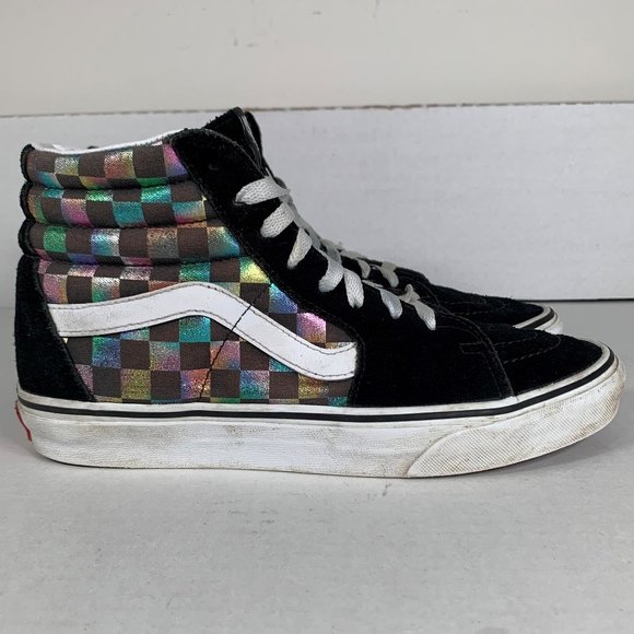 Vans Sk8-Hi Metallic Iridescent Checkerboard - Picture 1 of 9